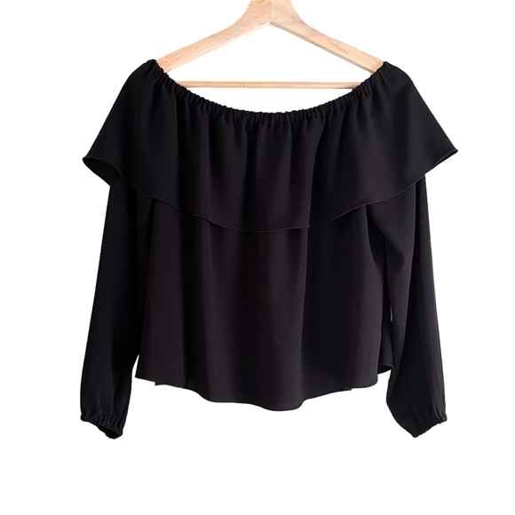 ARITZIA Wilfred Morel Off Shoulder Blouse, Black, Size Small - Picture 2 of 9